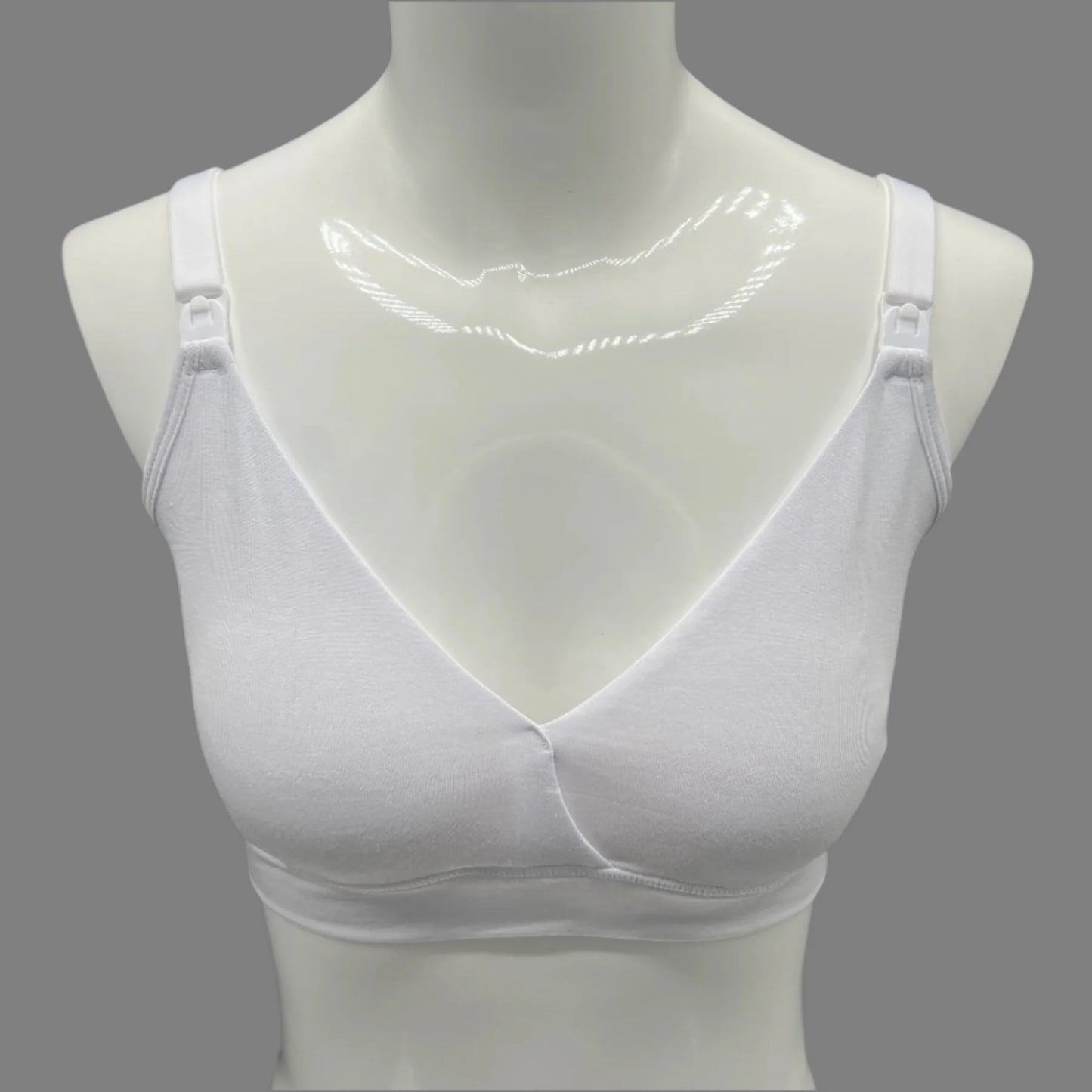 AFIFAH LINGERIE_DOUBLE LAYERED SIDE SUPPORT NURSING BRA -WHITE
