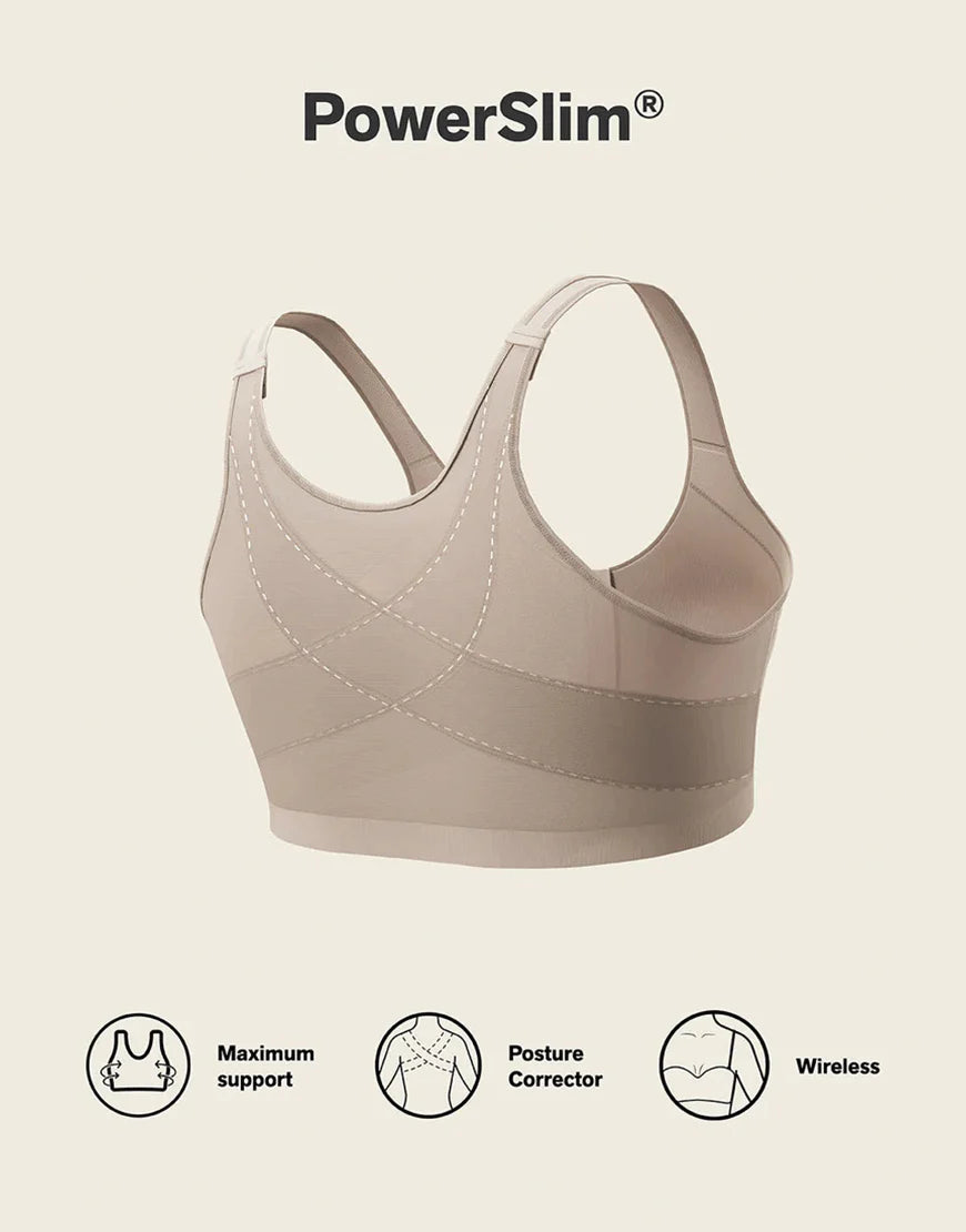 AFIFAH LINGERIE _Leonisa Unlined Wireless Posture Corrector Bra-SKIN