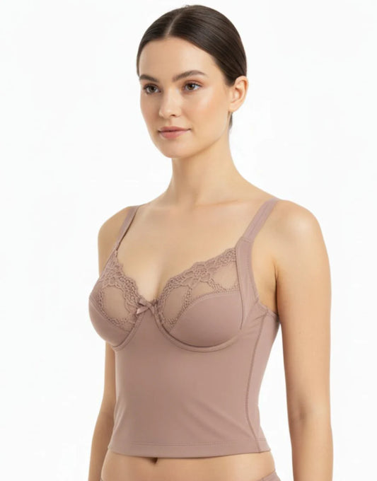 AFIFAH LINGERIE  _WAIST SHAPPING BRA-BRN