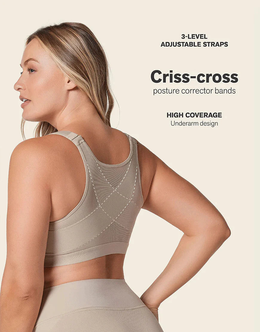 AFIFAH LINGERIE _Leonisa Unlined Wireless Posture Corrector Bra-SKIN