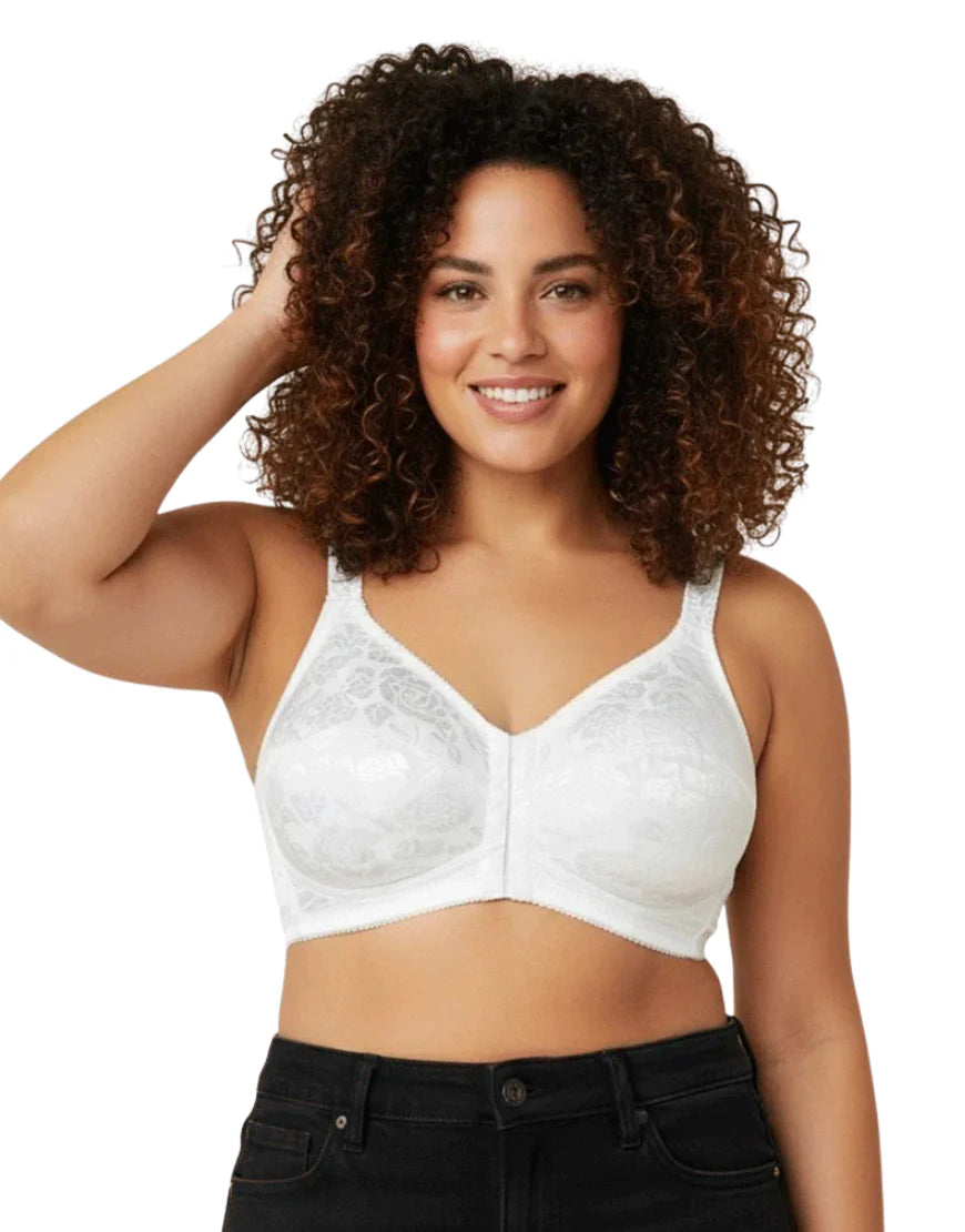 AFIFAH LINGERIE _FRONT OPEN MINIMIZER BRA-WHITE