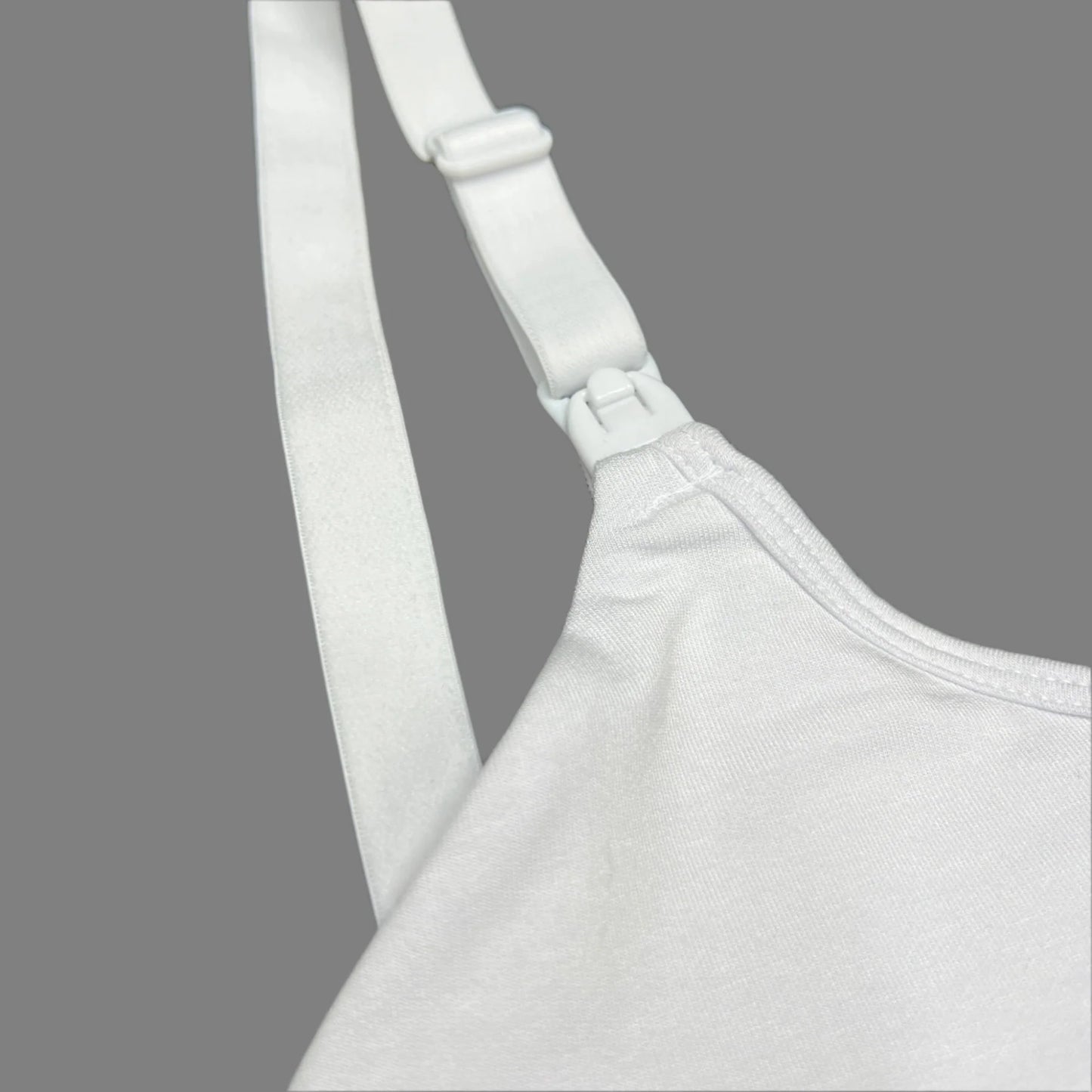 AFIFAH LINGERIE_DOUBLE LAYERED SIDE SUPPORT NURSING BRA -WHITE