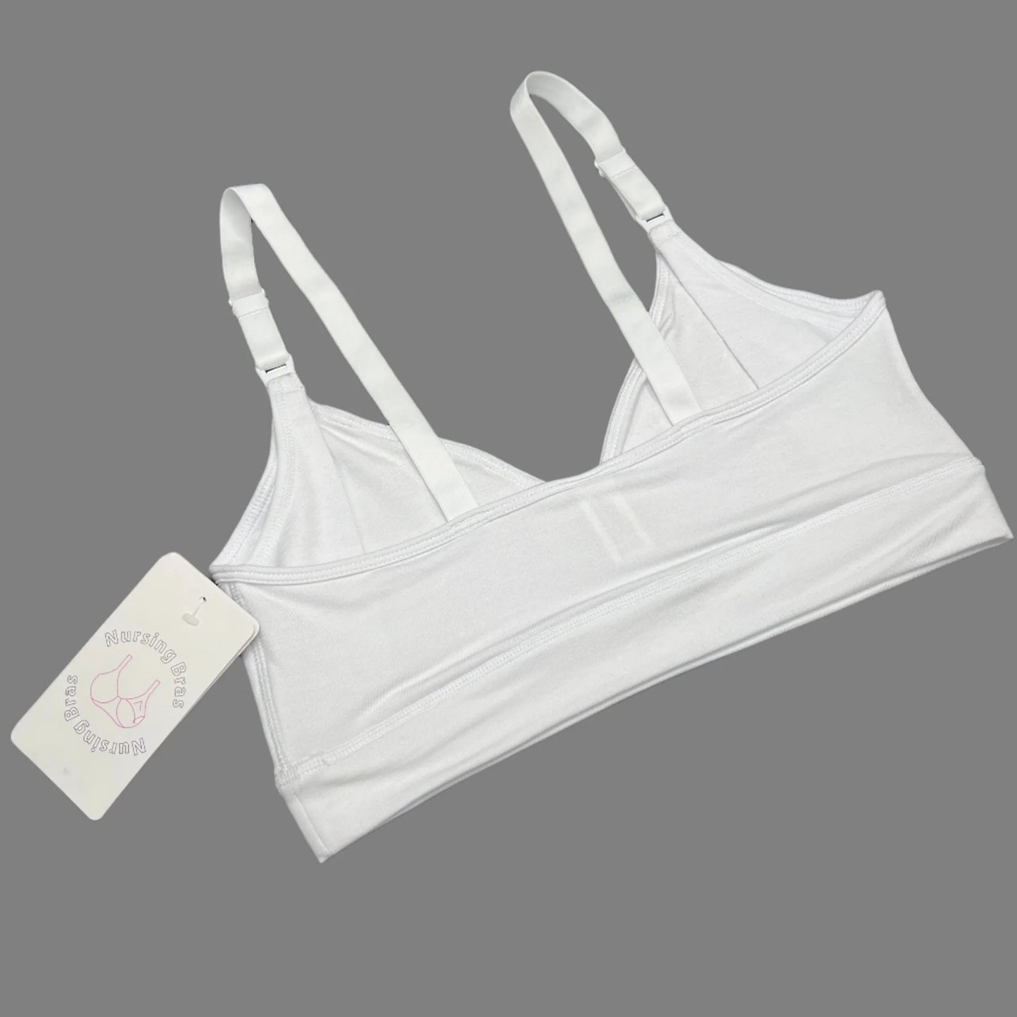 AFIFAH LINGERIE_DOUBLE LAYERED SIDE SUPPORT NURSING BRA -WHITE