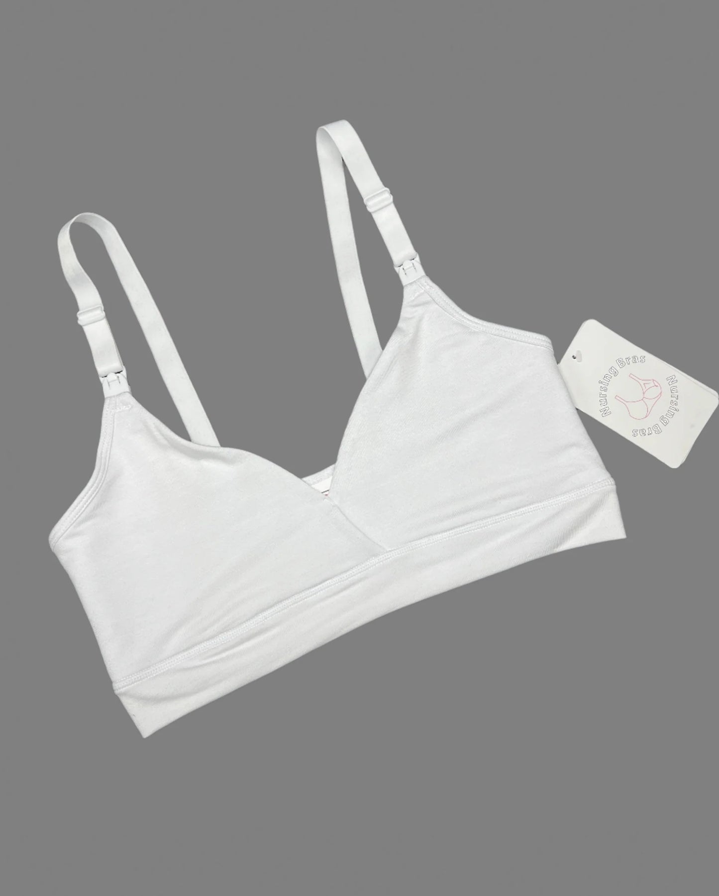 AFIFAH LINGERIE_DOUBLE LAYERED SIDE SUPPORT NURSING BRA -WHITE
